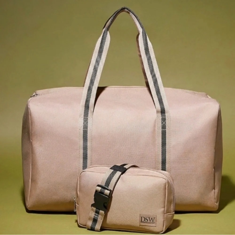 DSW Tan Travel Bag Set